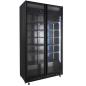 Preview: GASTRO KÜHLSCHRANK 2 GLASTÜREN SCHWARZ NAP-850 LITER GETRÄNKEKÜHLSCHRANK