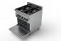 Preview: Gastronomie Profi Gasherd Herd mit Gasofen 4 × 6,5 kW – 4 kW