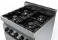Preview: Gastronomie Profi Gasherd Herd mit Gasofen 4 × 6,5 kW – 4 kW