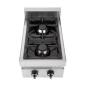 Preview: Gastronomie Profi Gasherd 2 Flammen 6,5Kw B x T 40 x 65 cm