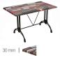 Preview: Terrasse Tisch – Werzalit Reddenwood – 70×120 cm mit Untergestell A-440
