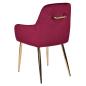Preview: GASTRONOMIE Stühle LUXOR Bordeaux Samt Sessel mit Armlehne für Restaurant Hotel