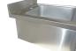 Preview: GASTRO Spültisch aus Edelstahl, zwei Becken Mitte, 100 x 60
