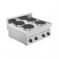 Preview: ELEKTROHERD 4 Kochplatten 4 x 2,6 kW Kochplatten 700 x 650 mm