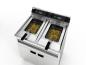 Preview: Elektro Doppel Fritteuse für 12 + 12 Liter 400V für Gastronomie