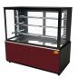Preview: Fleischvitrine Statisch | B1100xT750xH1300 mm | Bordeaux-​Schwarz Adana Kebap Vitrine