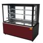 Preview: Fleischvitrine Statisch | B1500xT750xH1300 | Bordeaux-​​Schwarz Kebab Theke