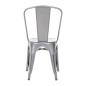Preview: BOLERO STEEL BISTRO CHAIR GRAY (PACK OF 4)