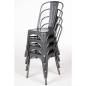 Preview: BOLERO STEEL BISTRO CHAIR GRAY (PACK OF 4)
