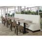 Preview: Gastronomie Sitzbank Braun 120 x 60 cm CREAM