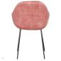 Preview: Gastronomie Sessel – OSLO – Rosa Samt Gastro Stühle
