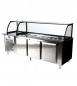Preview: Salattheke Dönertheke mit Kassentisch 2500 mm Lang Bordeaux-​Schwarz