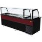 Preview: Salattheke Dönertheke mit Kassentisch 2500 mm Lang Bordeaux-​Schwarz