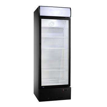 Getränkekühlschrank 290 Liter Kühlschrank Flaschenkühlschrank mit Leuchtaufsatz "schwarz"