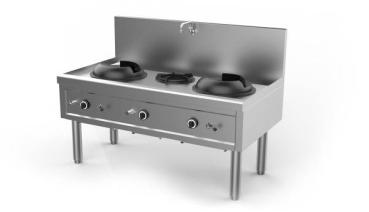 Woktisch 2 + 1 Brander Wokherd