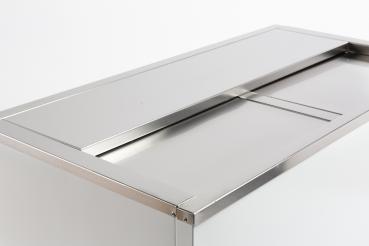 KÜHLTRUHE WEISS EDELSTAHL DECKEL 137L