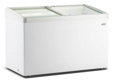 GASTRO TIEFKÜHLTRUHE GLASDECKEL LOTTE 396 LITER 124x66cm GEFRIERTRUHE