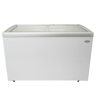 Preview: GASTRO TIEFKÜHLTRUHE GLASDECKEL LOTTE 396 LITER 124x66cm GEFRIERTRUHE