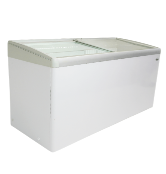Preview: GASTRO TIEFKÜHLTRUHE GLASDECKEL LOTTE 516 LITER 164x66cm GEFRIERTRUHE