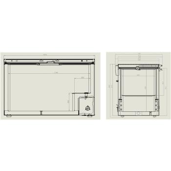 Preview: TIEFKÜHLTRUHE 407 Liter mit EDELSTAHL DECKEL