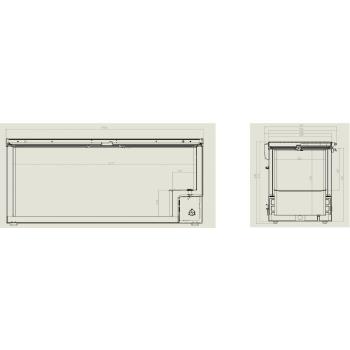 TIEFKÜHLTRUHE EDELSTAHL DECKEL 635 Liter Breite (mm) 1904