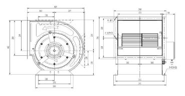 Preview: RADIALVENTILATOR m3 Luft / Stunde 3800 IN DOSE 10/10/1400