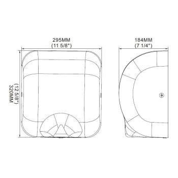 Preview: GASTRONOMIE ELEKTRISCHE HÄNDETROCKNER HD - 00