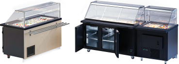 Preview: Dönertheke GASTROLINE PREMIUM 1500mm Lang Salatvitrine