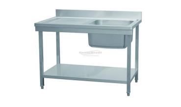 Spültisch 1200x700x850 mit Grundboden, Aufkantung, 1 Becken rechts,