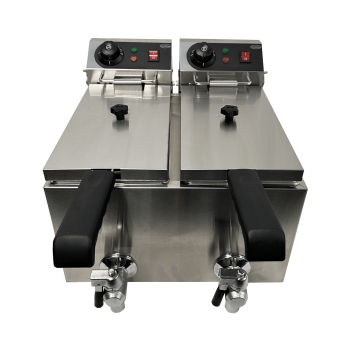 Preview: GASTRO FRITTEUSE ELEKTRO TISCHFRITEUSE 2X4 LITER 2 x 3.3kW