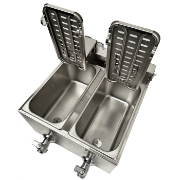 Preview: GASTRO FRITTEUSE ELEKTRO TISCHFRITEUSE 2X4 LITER 2 x 3.3kW