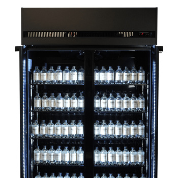 Preview: Combisteel KÜHLSCHRANK 2 GLASTÜREN SCHWARZ IRM-770 LITER GETRÄNKEKÜHLSCHRANK