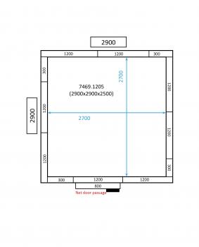 KÜHL UND FRIERZELL 2900x2900x2500 100MM