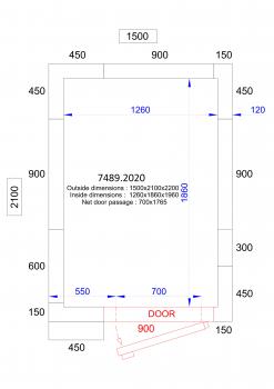 KÜHL UND FRIERZELL 1500x2100x2200 - 120 MM
