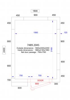 KÜHL UND FRIERZELL 1800x2400x2200 - 120 MM
