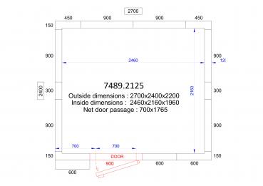 KÜHL UND FRIERZELL 2700x2400x2200 - 120 MM