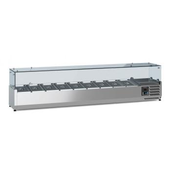 Kühlaufsatzvitrine, Pizzakühlaufsatz 2000 mm Lang für 9 x 1/3 GN