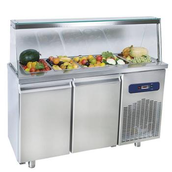 Salattheke 1400mm Lang Dönertheke 2 Türig für 4x GN 1/1