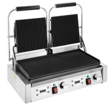 Preview: Toastmaschine Buffalo doppelter Kontaktgrill gerillt/gerillt