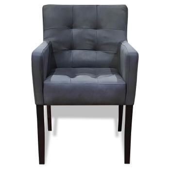 Preview: GASTRONOMIE Stühle – DEX – Anthrazit Mikrofaser mit Armlehne für Restaurant Hotel