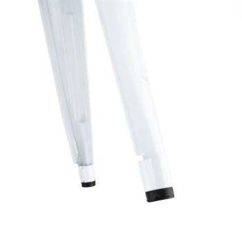 Bolero Bistro-Hochhocker mit Holzsitzpolster, Weiß (4 Stück)