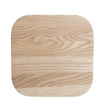 Preview: Bolero niedrige Hocker schwarz mit Holzsitz 4 Stück