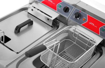 GASTRONOMIE Fritteuse | Elektrisch | 2x10L | 50°C/190°C | 2x9kW (400V)