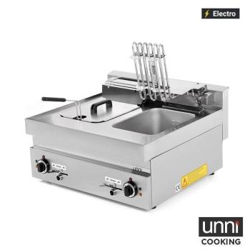 Preview: Elektro Friteuse 2 x 10 ltr. Profi Fritteuse 15 kW für Gastronomie 700x650 x H410