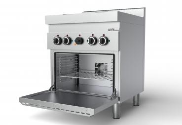 Preview: Gastronomie Elektroherd mit Backofen 4kw 4 x 2,6 kW und Herd hat 4 Platten