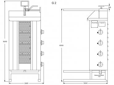Potis Dönergrill GD2 Dönermaschine / Gyrosgrill