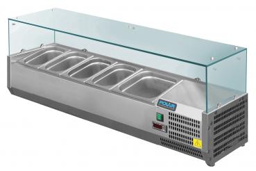 Preview: Polar Aufsatzkühlvitrine für 3x GN1/3 + 1x GN1/2