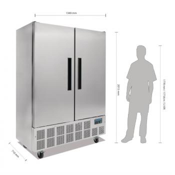 Preview: Gastro Edelstahl Kühlschrank B134 x T71cm Slimline