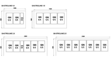 Preview: Bain - Marie Heiße Theke GASTROLINE BEMAR 1500 mm Lang IGLOO