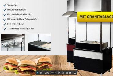 Ocakbasi Holzkohlegrill mit Unterschrank, 1540x850x2400